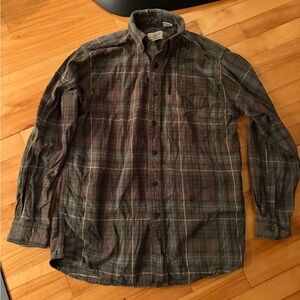 LL Bean Plaid Button Down Shirt